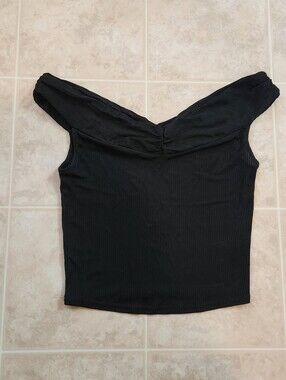 Urban Outfitters Silence + Noise Off Shoulder Boat Neck Top